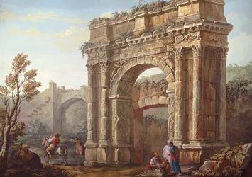 Boeren bij de Boog van Sergius in Poia